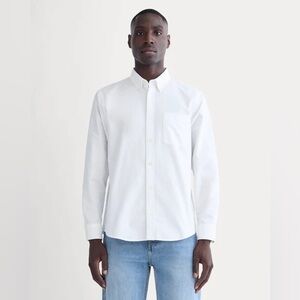 COS Sz L The Slim Oxford Men White Classic Button Down Shirt